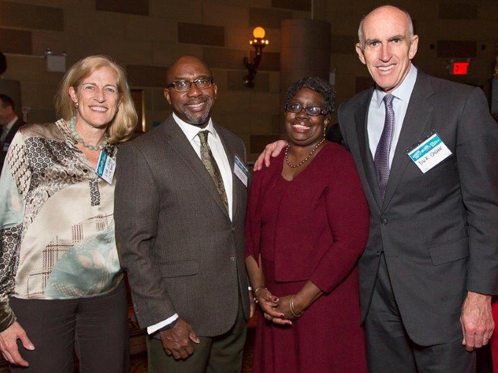 Lisa Cashin, Vice Chair, LISC National Board; Colvin Grannum, CEO, Bed-Stuy Restoration and LISC National Board member; Denise Scott, Executive VP, LISC; Dick Cashin, President, One Equity Partners