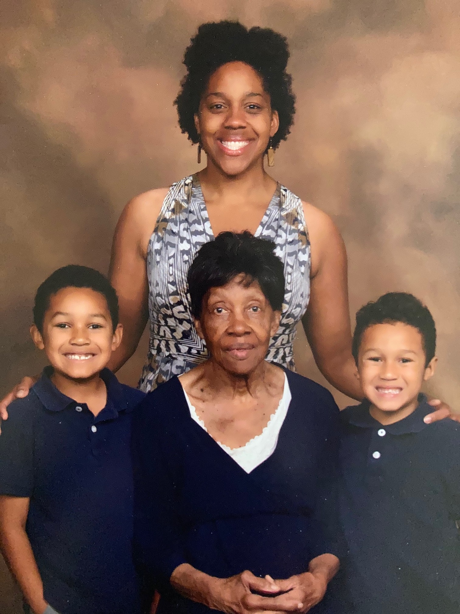 Kimberly, her grandmother Alice, and her two children.